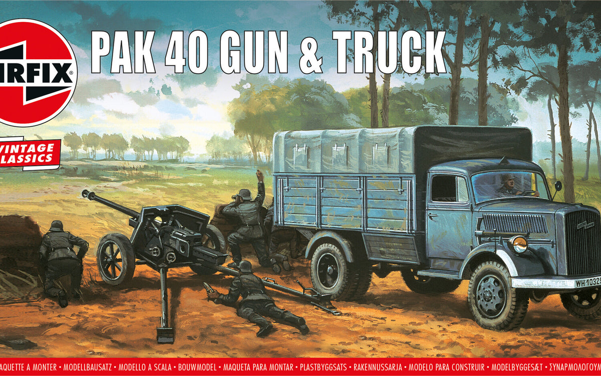 Airfix 1/76 Vintage Classics PAK 40 Gun &amp; Truck A02315V