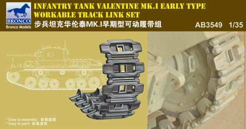 Valentine Mk.I Early Workable Track Set (designed to be used with Bronco Models kits)