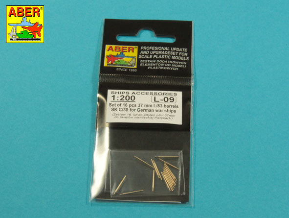 Set of 16 pcs 37 mm L/83 barrels SK C/30 for German ships	Universal set