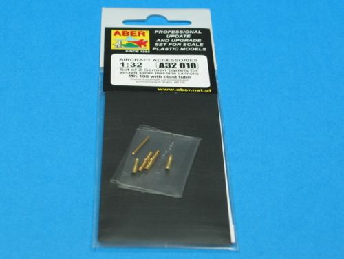 Set of 2 German barrels for aircraft 30mm machine cannons Mk.108 with blast tube