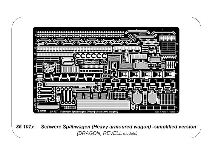 Schwere Spähwagen (Heavy armoured wagon) -simplified versjon (designed to be used with Dragon and Revell kits)