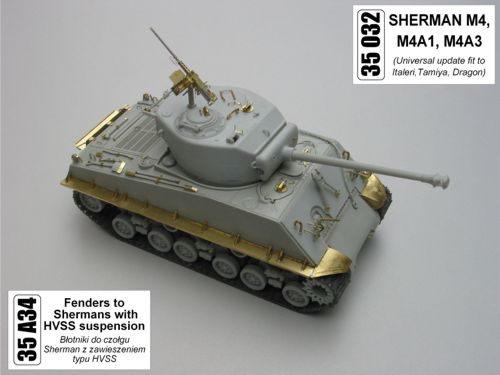 HVSS Sherman fenders [M4A1 M4A2] (designed to be used with Dragon, Italeri and Tamiya kits)