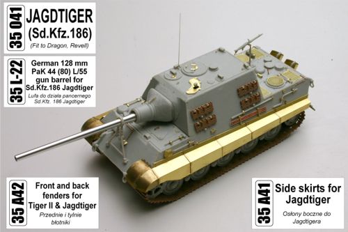 Pz.Kpfw.VI King Tiger II Sd.Kfz.182 , JagdTiger Henschel front and rear fenders (designed to be used with Dragon kits)