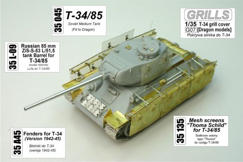 fenders for Soviet T-34 1942-45 version