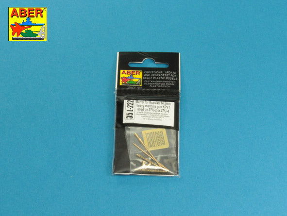 Soviet Light AA Gun Set of 2 barrels. Russian 14,5 mm machine guns KPVT used on ZPU-2 or ZPU-4 (needs 2 of this set) (designed to be used with Meng Model kits)