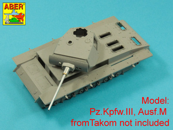 German 50mm KwK39L/60 Barrel Pz.Kpfw.III Ausf.J, Ausf.L, Ausf.M. (designed to be used with Takom kits)