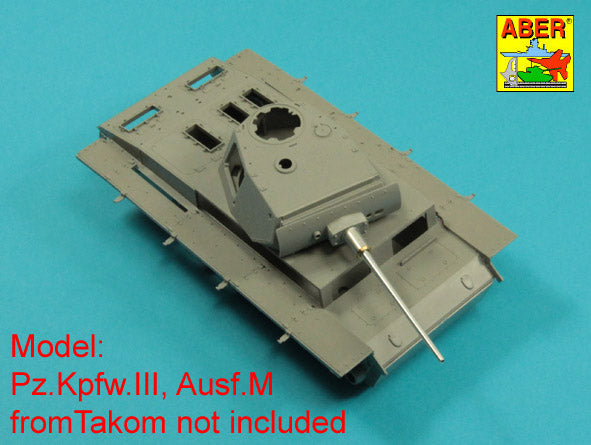 German 50mm KwK39L/60 Barrel Pz.Kpfw.III Ausf.J, Ausf.L, Ausf.M. (designed to be used with Takom kits)