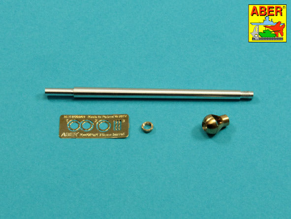 German 75mm barrel for KwK40L/43 with single baffle muzzle brake for Pz.Kpfw.VI Ausf.G -early	(designed to be used with Tamiya kits)