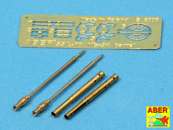 Set of 2 barrels for German tank machine gun MG34 with Panzermantel