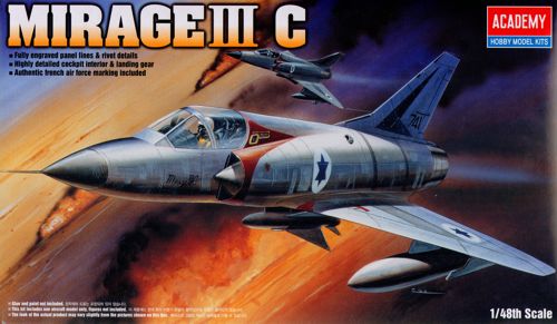 Dassault_Mirage IIIC (WAS AC1622)(This kit contains Israeli decals only and no french marking as stated on the box).