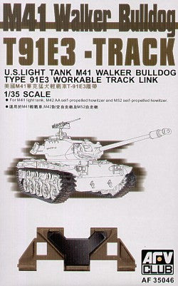 M41 Walker Bulldog workable plastic T91E3 tracks (designed to be used with AFV Club kits)[M41A3 M41G]