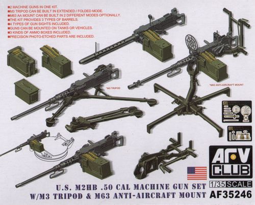 M2HB .50 Cal Gun Set with M3 Tripod & M63 AA Mount
