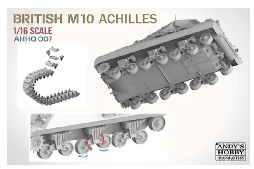 Andy’s Hobby HQ 007 1/16 British Achilles M10 IIc Tank Destroyer Model Kit Overlord WEST WALL ASSAULT ON THE RHINE
