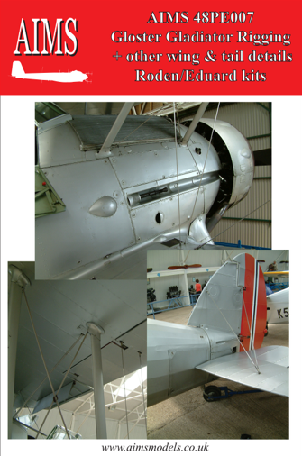 Gloster Gladiator Rigging + Wing / Tail details (designed to be used with Eduard kits and Roden kits)[Mk.I/Mk.II)