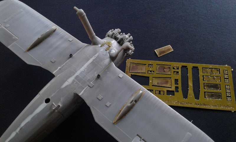 Gloster Gladiator hatches and latches (designed to be used with Eduard kits, Merit and Roden kits)[Mk.I Mk.II]