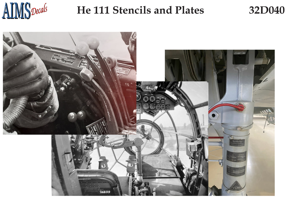 Heinkel He-111H-6 Stencils and Plates