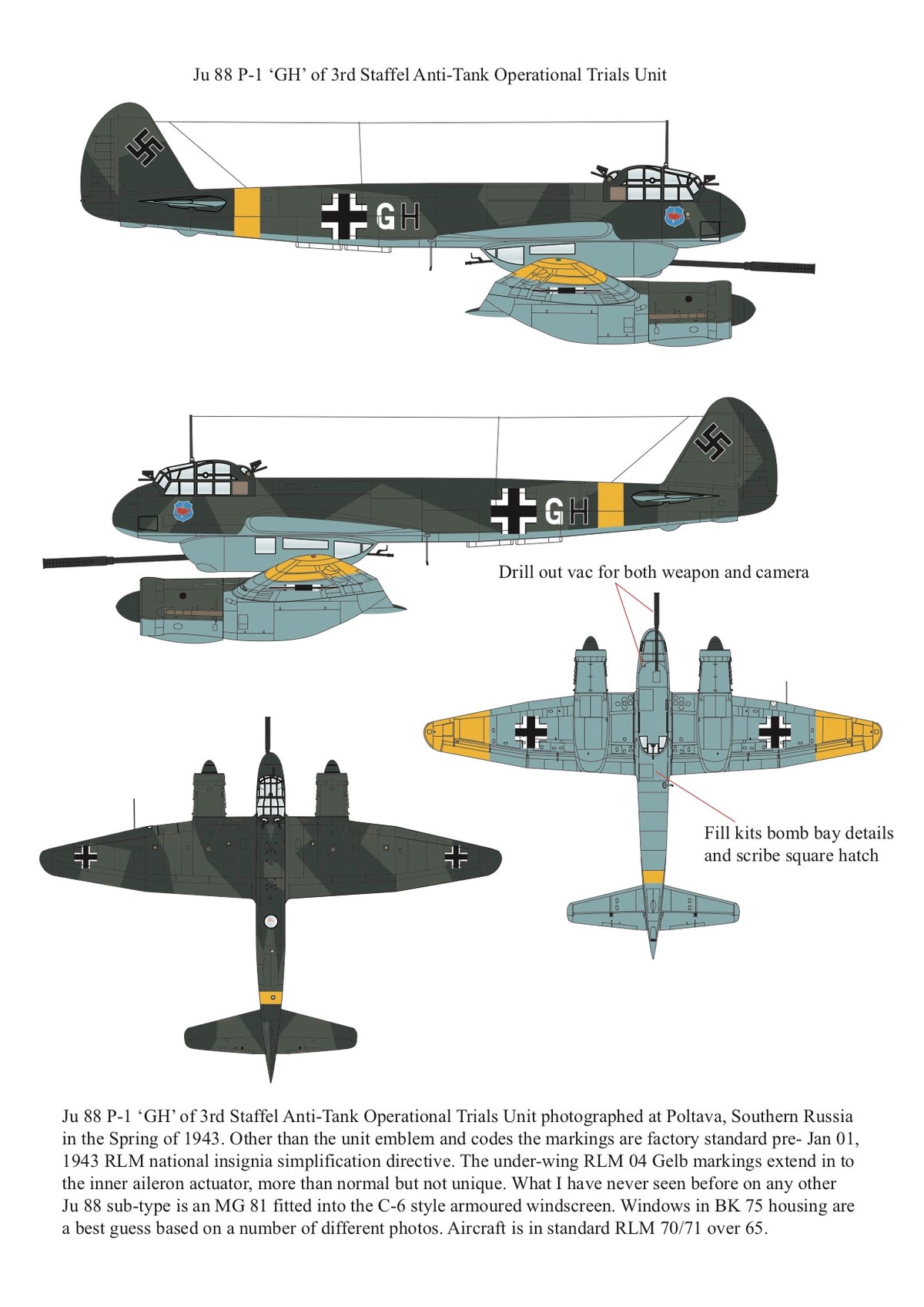 Junkers Ju-88P-1 conversion (designed to be used with Revell Ju-88A-4 kits)