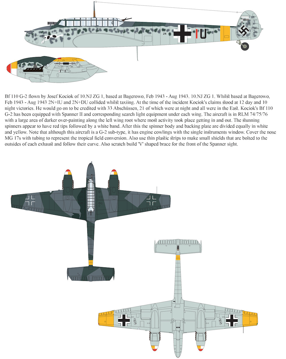 Messerschmitt Bf-110G-2 'Kociok' conversion (for Aims Bf-110 G-2 conversion or modified old Revell G-4 kit)