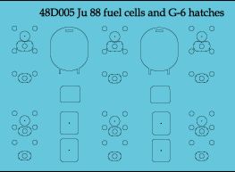 Junkers Ju-88 fuel cell detail missing from Dragon/Revell/Pro Modeller kits. (designed to be used with Dragon, Monogram and Revell kits)