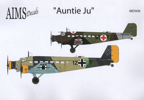 Re-printed! Junkers Ju-52/3m g4e of Sanitatas Flugber. z.b.V 1939 Poland; Ju-52/3m g4e of IV. Gruppe Stab/KG.z.b.V.1 Balkens, May 1941 (expected second qtr 2022)