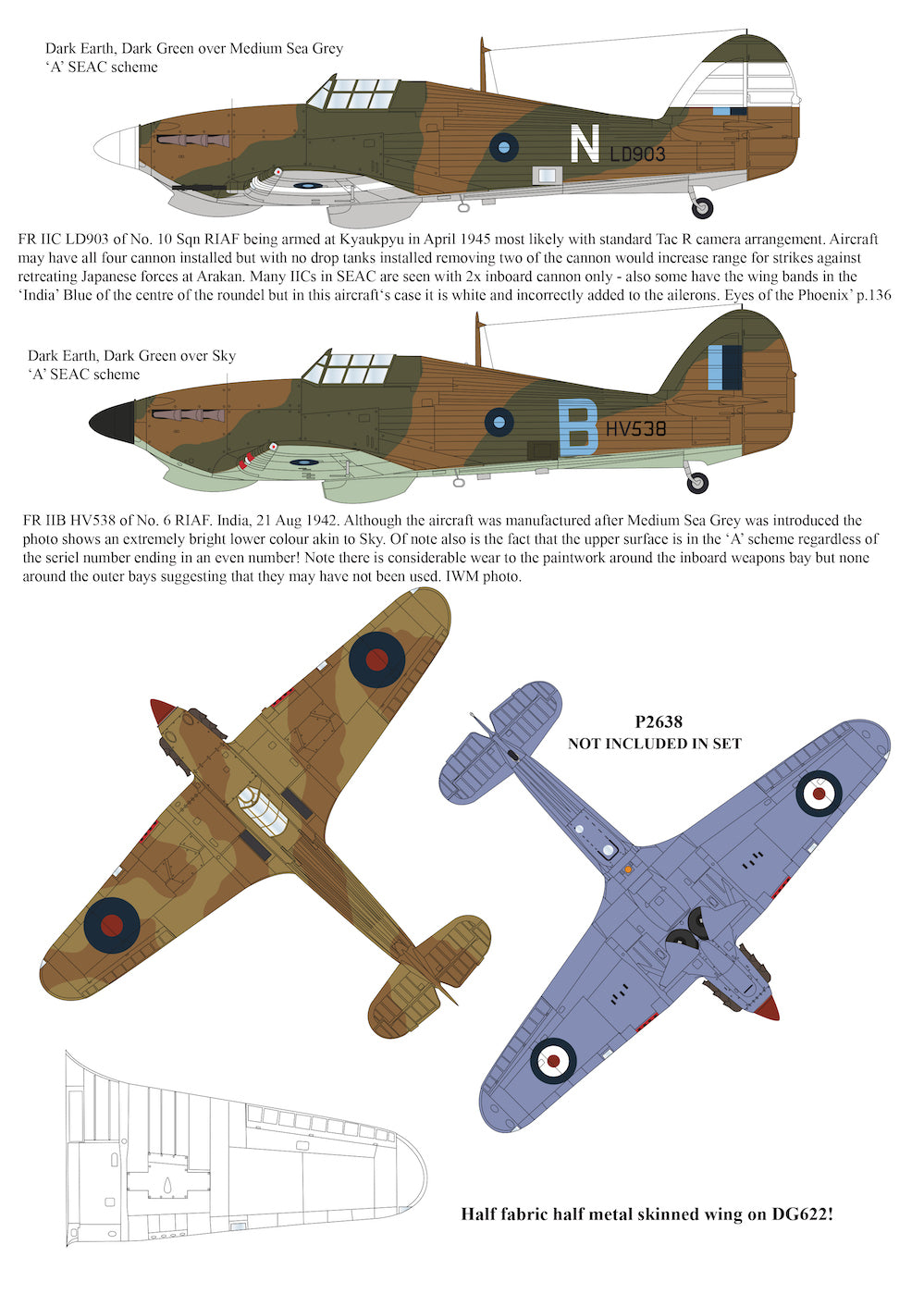 PR Hawker Hurricane conversion for any kit (designed to be used with Airfix, Arma Hobby, Hasegawa and Revell kits)[Mk.I Mk.IIb Mk.IIc]