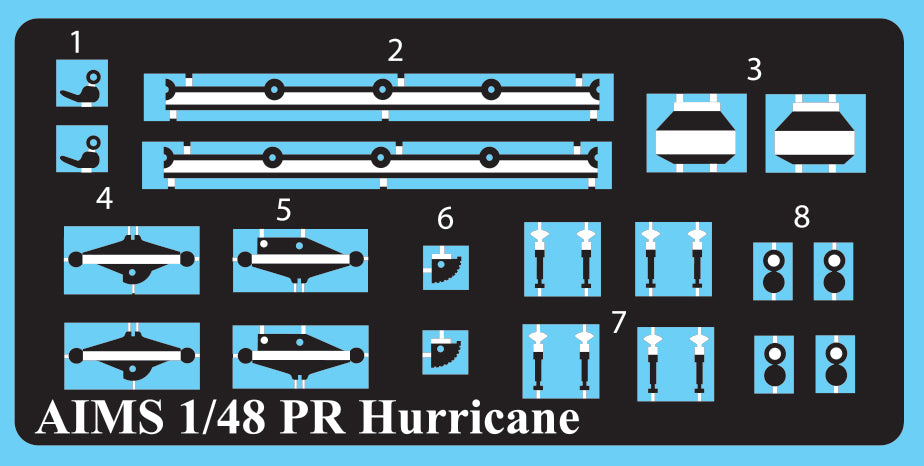 PR Hawker Hurricane conversion for any kit (designed to be used with Airfix, Arma Hobby, Hasegawa and Revell kits)[Mk.I Mk.IIb Mk.IIc]