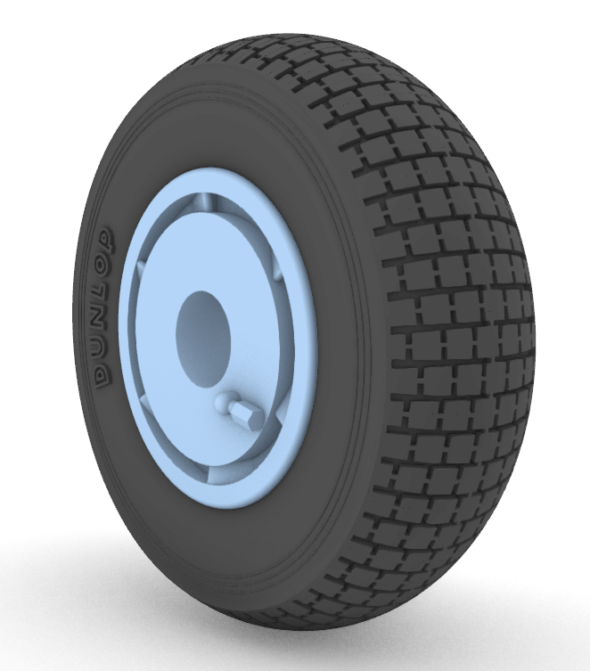de Havilland Vampire FB.5/FB.9 F.3 'Block Tread' wheel set (designed to be used with Airfix kits)