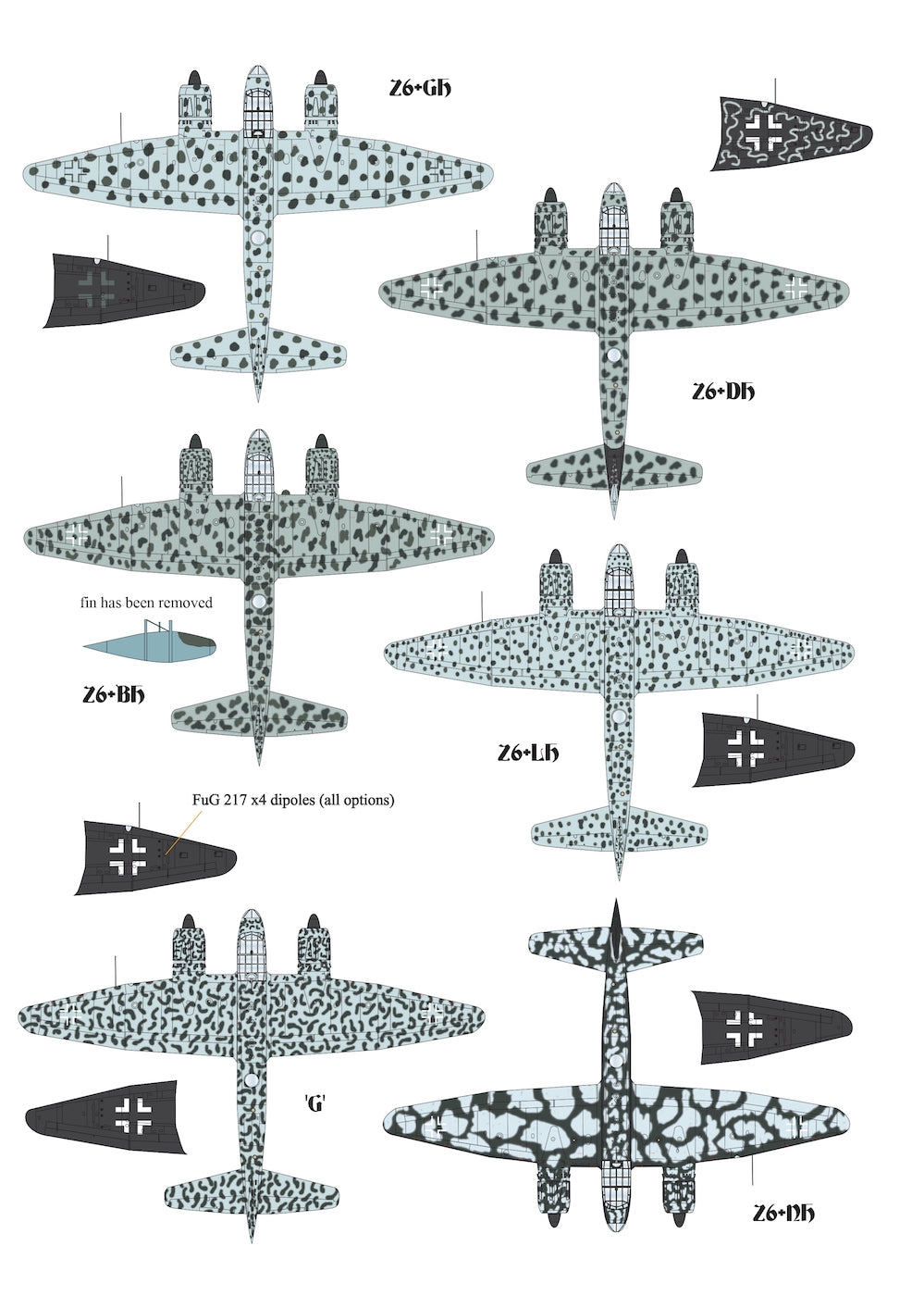 KG 6620 x options! AN 8 sided A4 booklet!6x Junkers Ju-88S-1 options2x Junkers Ju-188E-1 options1x Junkers Ju-88G-6 option11x Junkers Ju-88S-3 options