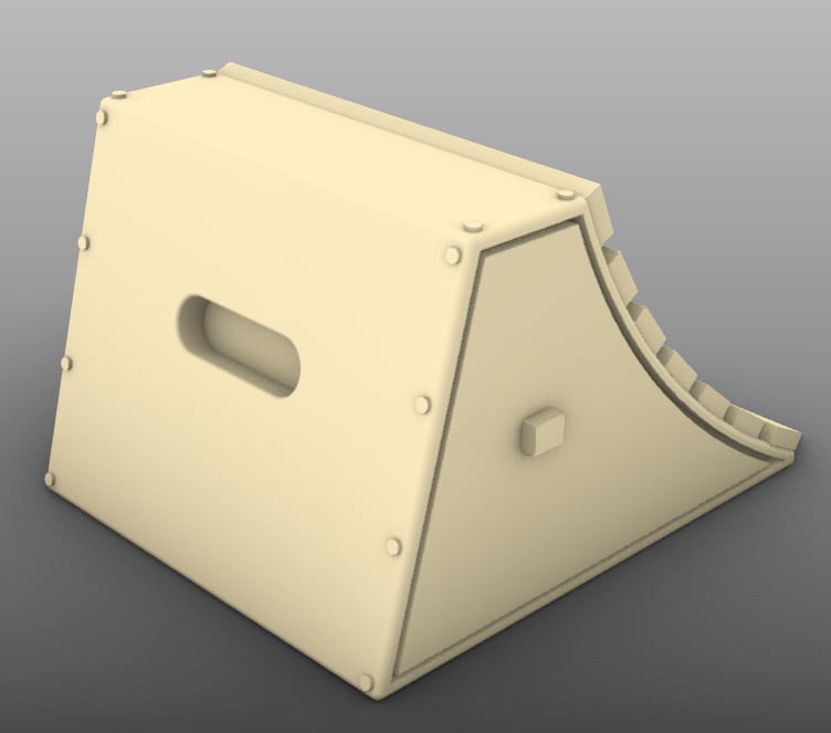WWII / Post War Royal Navy Aircraft Carrier wheel Chocks (3d-printed)