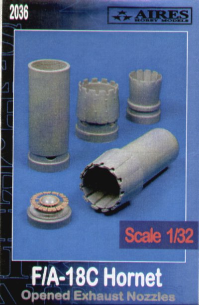 McDonnell-Douglas F/A-18C F/A-18D Hornet exhaust nozzles - open (designed to be used with Academy kits)