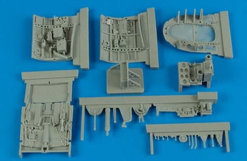 Mitsubishi A6M2b Zero cockpit set (designed to be used with Tamiya kits)