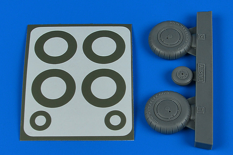 Messerschmitt Bf-108 wheels & paint masks - early (designed to be used with Eduard kits)