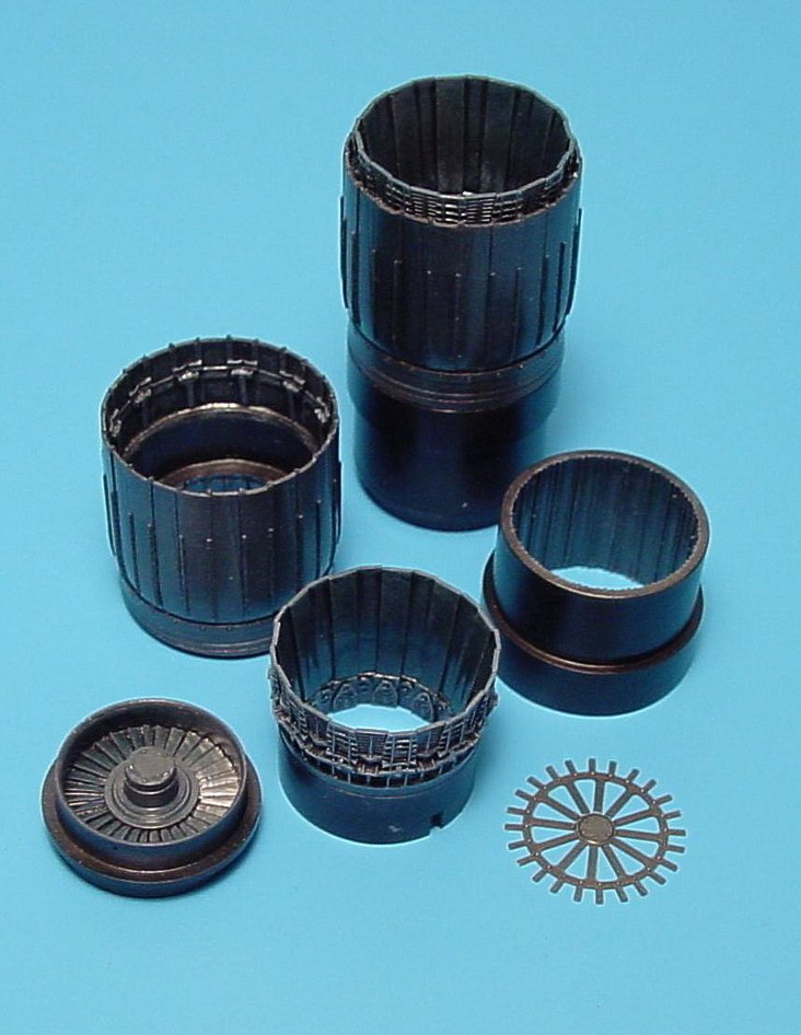 Mikoyan MiG-29A exhaust nozzles (designed to be used with Academy and Eduard kits)