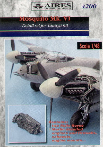 de Havilland Mosquito Mk.VI engine set (designed to be used with Tamiya kits)