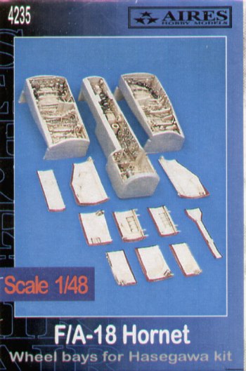 McDonnell-Douglas F/A-18A Hornet wheel bay set (designed to be used with Hasegawa kits)[F/A-18C F/A-18D Boeing F/A-18E F/A-18F]