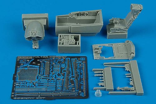 McDonnell-Douglas F/A-18A Hornet cockpit set (designed to be used with Hobby Boss kits)