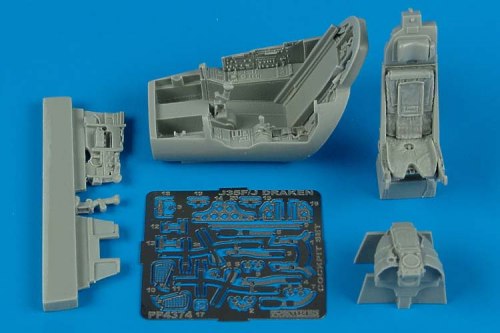 Saab J-35F/J-35J 'Draken' cockpit set (designed to be used with Eduard kits and Hasegawa kits)
