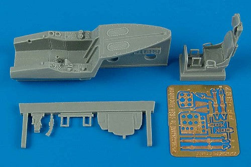 Focke-Wulf Ta-183A cockpit set (designed to be used Academy, Amtech and Tamiya kits)