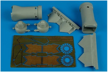 Boeing F/A-22A Raptor exhaust nozzles - closed (designed to be used with Hasegawa kits)