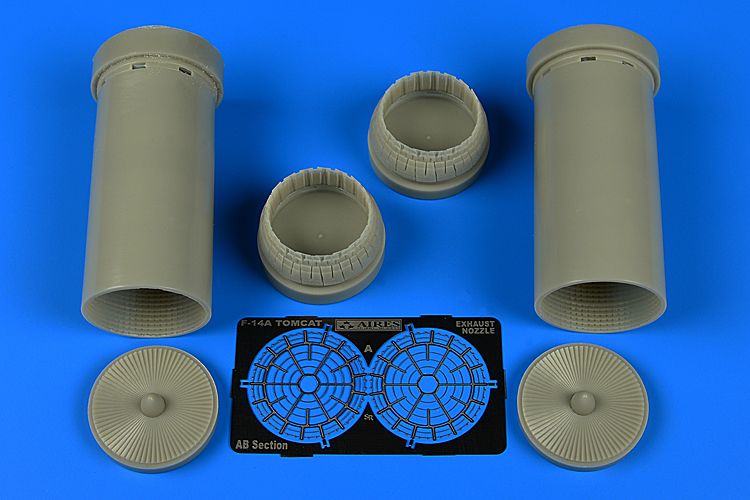 Grumman F-14A Tomcat exhaust nozzles - opened (designed to be used with Tamiya kits)