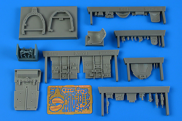 Macchi C.202 cockpit set - early version (designed to be used with Hasegawa kits)