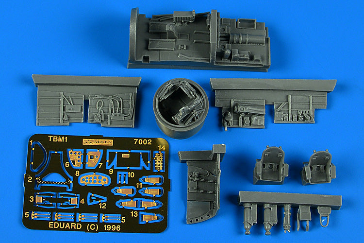 RE-RELEASED!!! Grumman TBM Avenger cockpit and turret detail (designed to be used with Hasegawa and Hobby 2000 kits) (TBM-1 TBM-3)