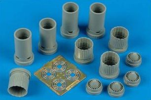 Convair B-58 Hustler exhaust nozzles (designed to be used with Italeri kits)