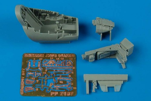 Saab J-35FS 'Draken' cockpit set (designed to be used with Hasegawa and Revell kits)[J-35J J-35O RF-35 J-35F J-35OEE JAS-39D JAS-39C]