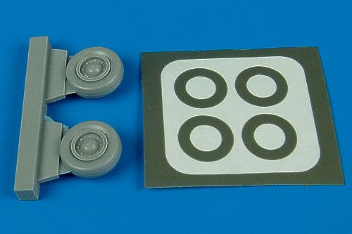 Douglas A-1H Skyraider (U.S.A.F.) wheels and masks (designed to be used with Hasegawa kits)