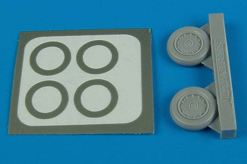 Vought F-8E/F-8J/F-8P Crusader wheels and paint masks (designed to be used with Academy, Esci, Hasegawa, Heller and Revell kits)