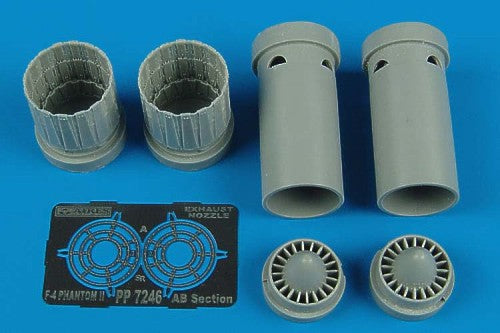 McDonnell F-4E, F-4F, F-4G, F-4J, F-4S Phantom exhaust nozzles (designed to be used with Fujimi kits)