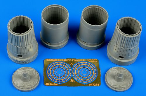 Sukhoi Su-30MKK Flanker G exhaust nozzles (designed to be used with Trumpeter kits)