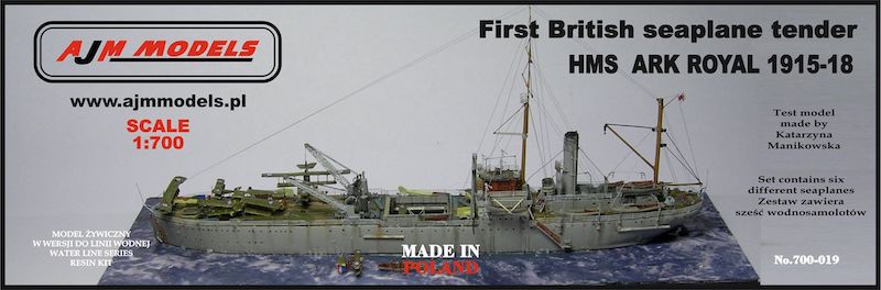 AJM Models H.M.S. Ark Royal seaplane - AJM700-019 - Ship & Boat Kits