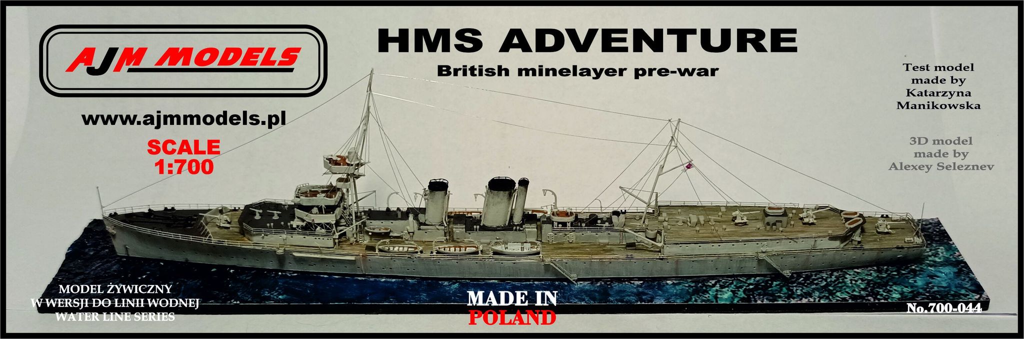 AJM Models H.M.S. Adventure minelayer - AJM700-044 - Ship & Boat Kits